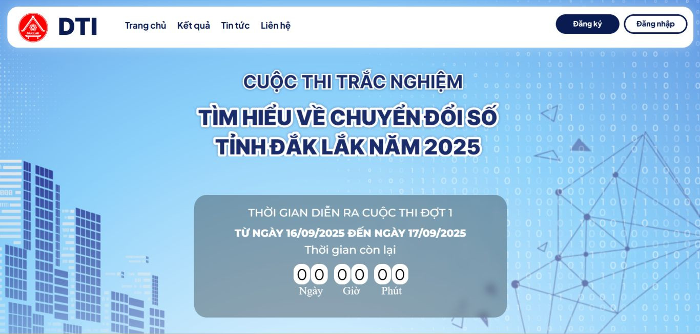 Cuộc thi trắc nghiệm chuyển đổi số tỉnh Đắ